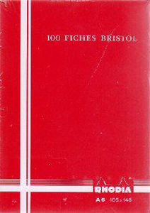 Εικόνα της 100 Fiches Bristol A6  couleurs assorties