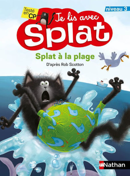 Image de Splat à la plage   - Je lis avec Splat niveau 3