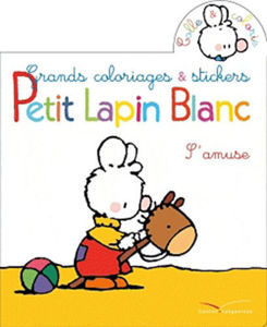 Image de Petit Lapin Blanc s'amuse - Grands coloriages & stickers