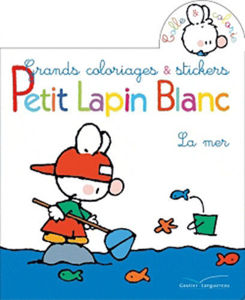 Image de Petit Lapin Blanc, la mer - Grands coloriages & stickers