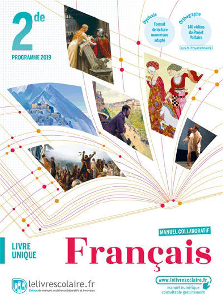 Image de Français 2de, livre unique : programme 2019 : manuel collaboratif