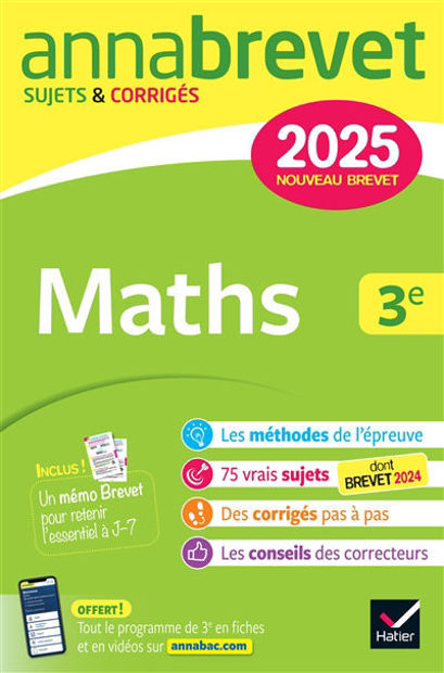 Image de ANNABREVET 3E - 2025 - MATHS