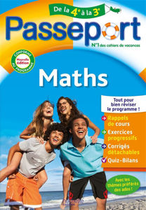 Image de Passeport maths, de la 4e à la 3e : conforme au programme