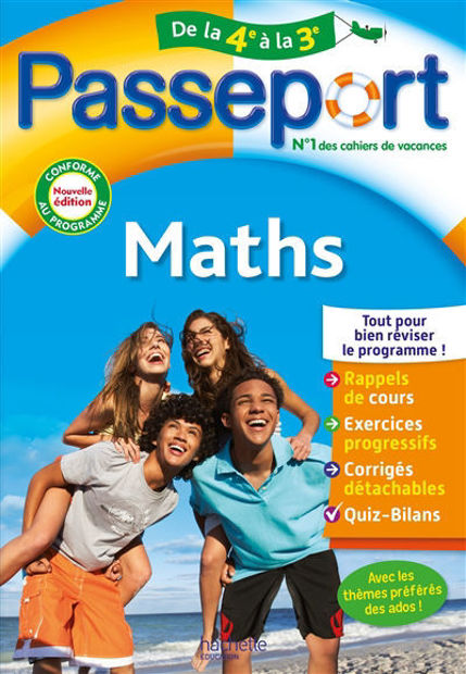Image de Passeport maths, de la 4e à la 3e : conforme au programme